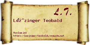 Lézinger Teobald névjegykártya
